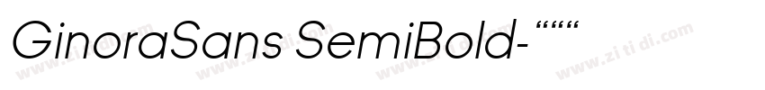 GinoraSans SemiBold字体转换